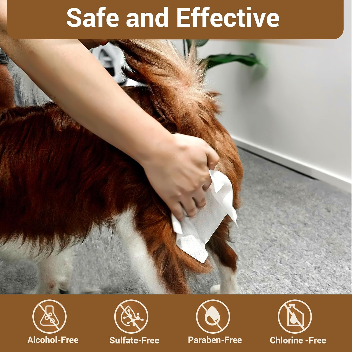 400 Coconut Oil Dog Wipes for Paws and Butt Large Thick Puppy Wipes for Dogs Face and Body Dog Wipes Cleaning Deodorizing Cat Wipes Cleaning Fur and Butt Big Doggie Wipes Doggy Wipes Bum Dog Ear Wipes - Image 3